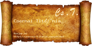 Csernai Titánia névjegykártya